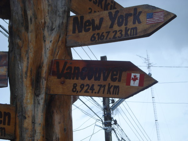 Sign to Vancouver in Rurrenabaque