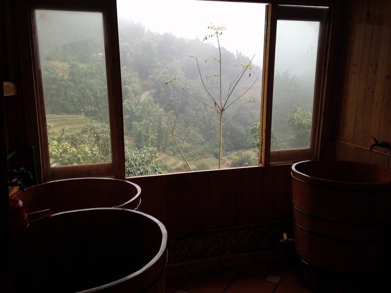The view from our herbal bath house