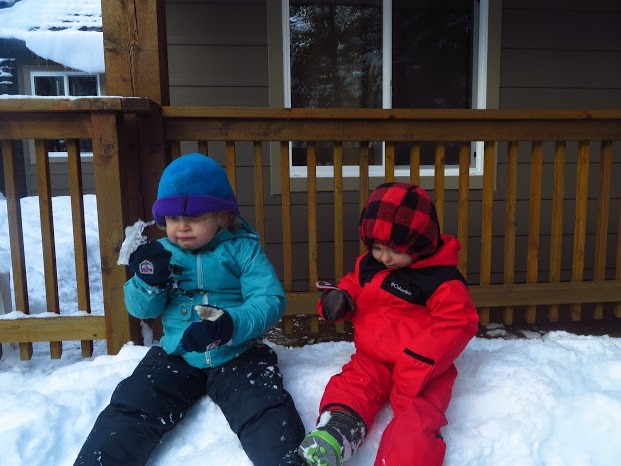 My nieces enjoying the snow