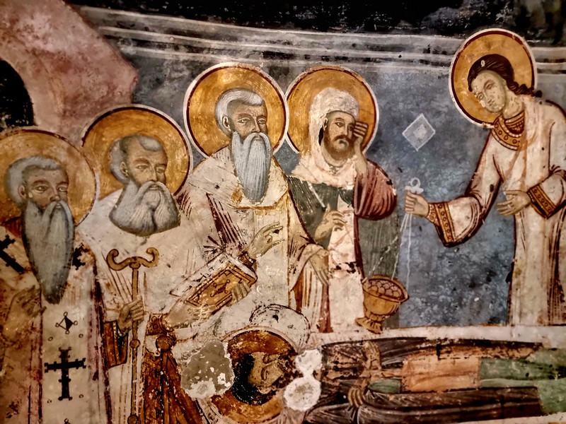 Restored frescos