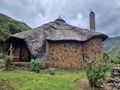 Our thatched hut