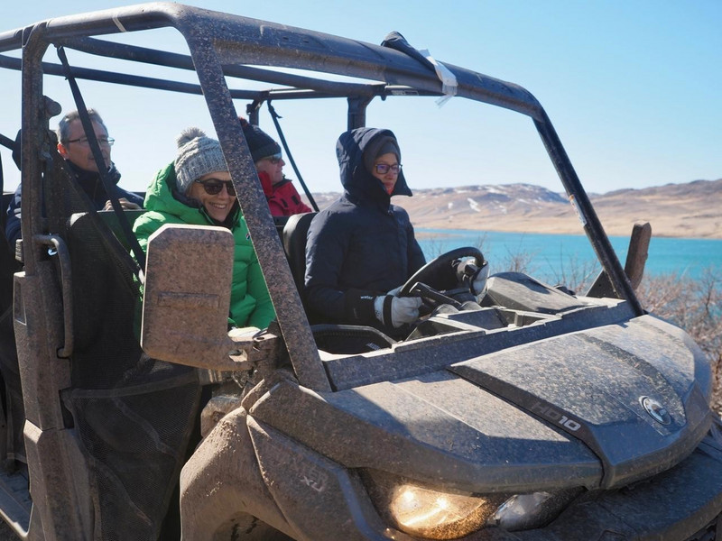 ATV buggy to remote sheep farms