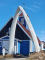 Whale bone arch & church,  Sisimuit 