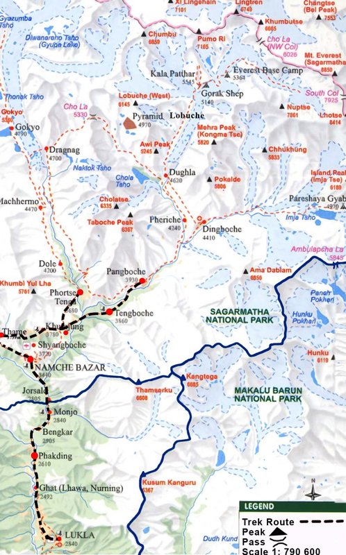 Trekking route in Nepal