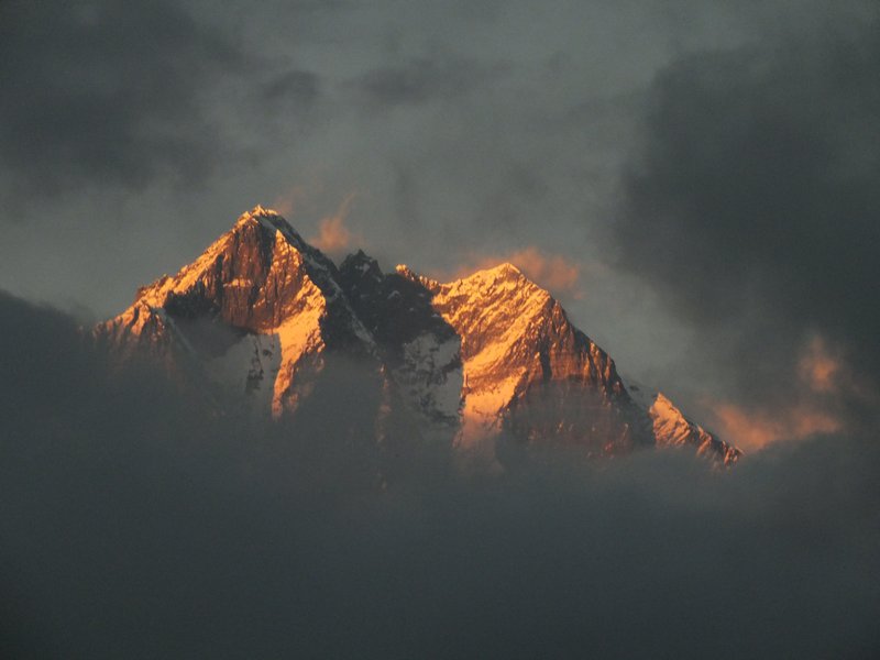 Sunsetting on Lhotse summit