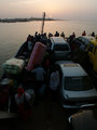 Dawn ferry across the river Gambia