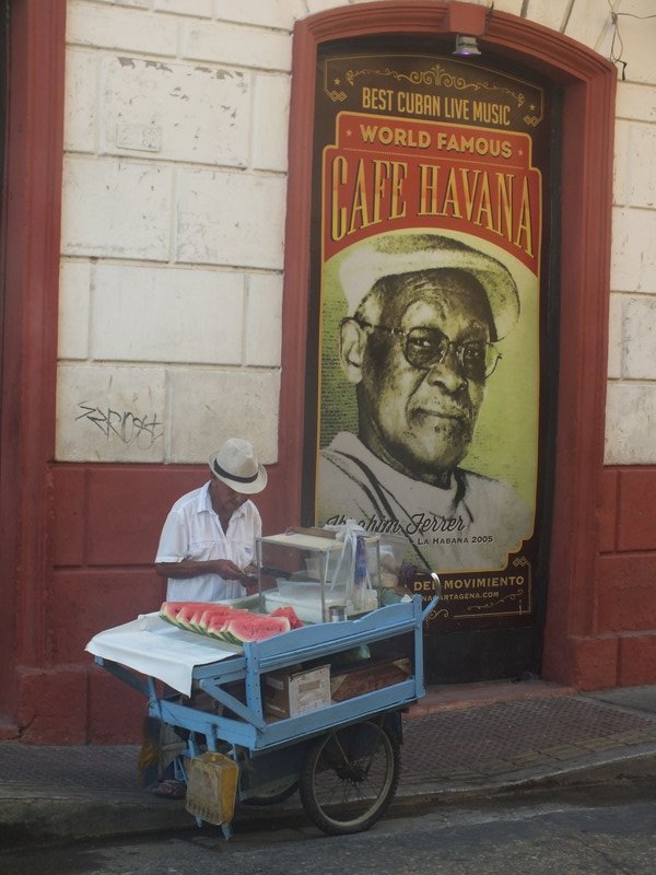 Water melon seller outside Cafe Havana
