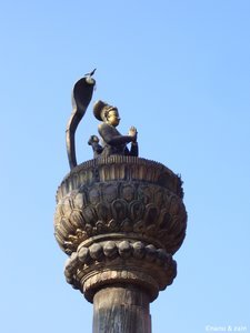 King Yogendra Malla Column - Patan Durbar Square