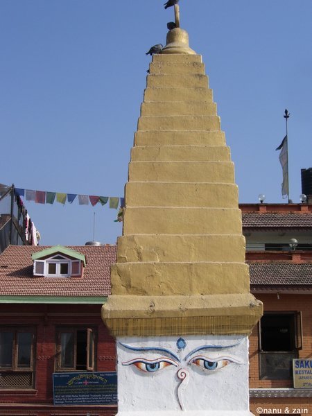 The top of Boudhanath