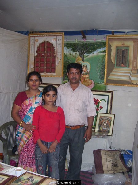 A painter and his family at Hastha Shilpa Mela - JKK