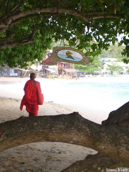 A monk on the beach - Unawatuna