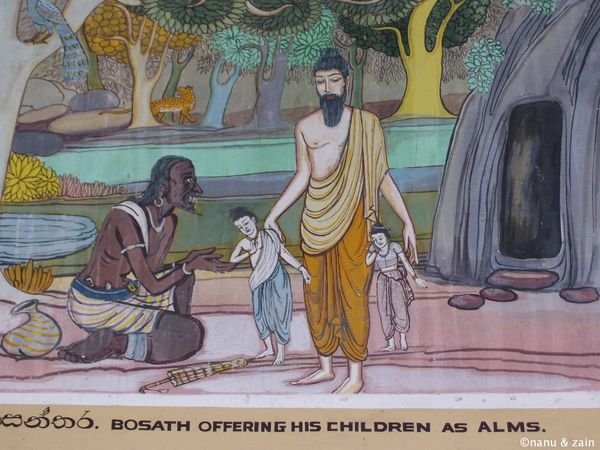 Bosath offering his children as alms - Kalutara Bodiya