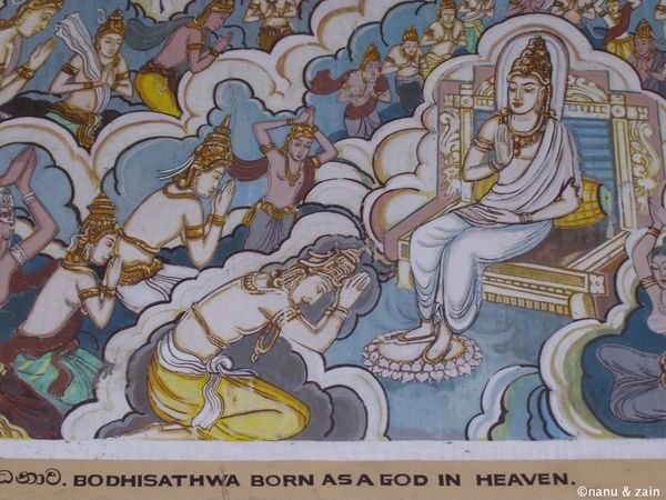Bodhisathva born as a god in heaven - Kalutara Bodiya