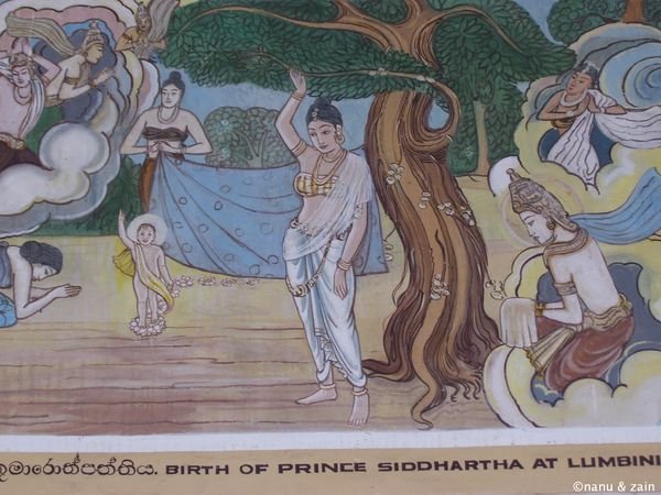 Birth of Prince Siddharta at Lumbini - Kalutara Bodiya