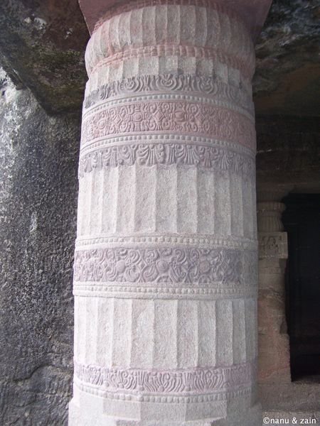 A column - Ajanta caves