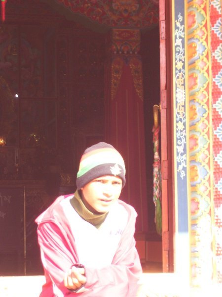 A girl at Tibetian Temple - Lumbini Garden