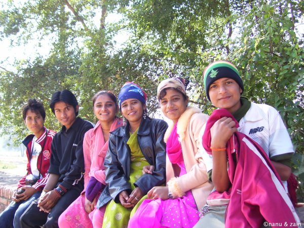 A group of school girls and boys - Lumbini Garden