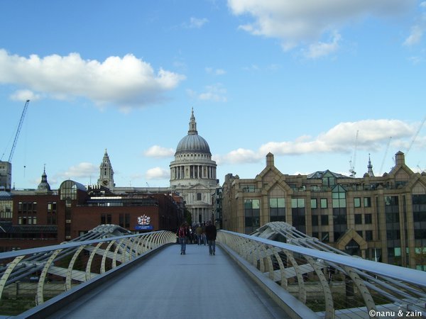 A view from the Millenium Bridge - St. Paul's cathedral