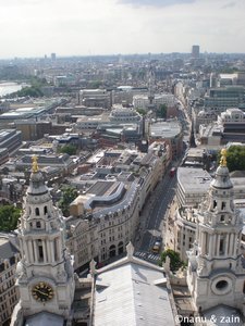 City view from the stone gallery - St. Paul's cathedral