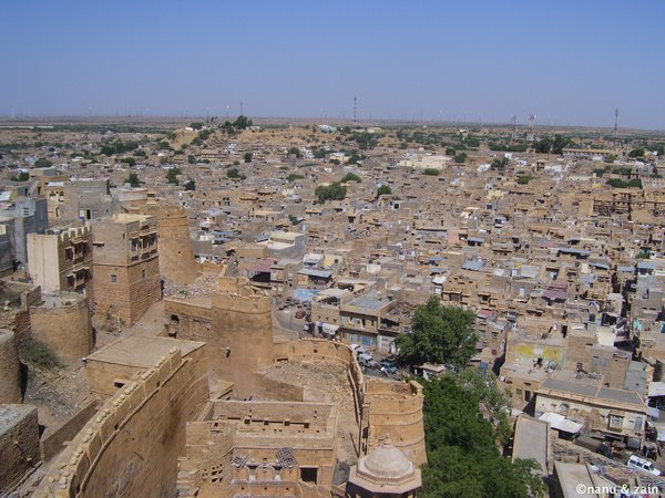 The Golden City  - Panorama of Jaisalmer from top of Maharaja Palace