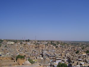 The Golden City - Panorama of Jaisalmer from top of Maharaja Palace