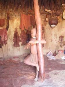 Inside a Himba hut