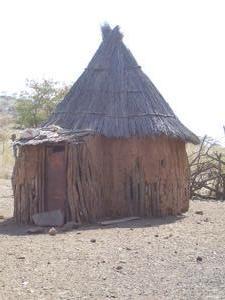 Outside a Himba hut