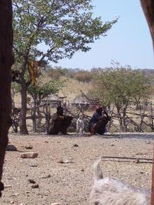 Himba men relaxing