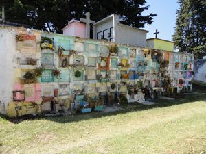 wall "graves" in Cemetary