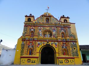 Colorful church of San Andreas Xeul