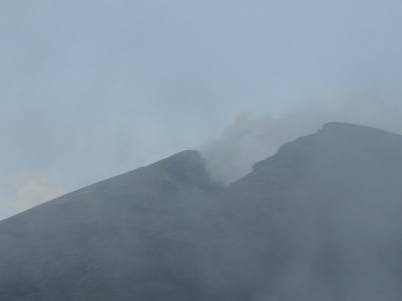 smoke on top of Volcan Pacaya