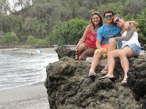 Me, Cher, and Forest in Montezuma, Costa Rica
