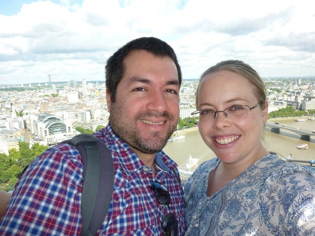 Jes and Dan on the London Eye