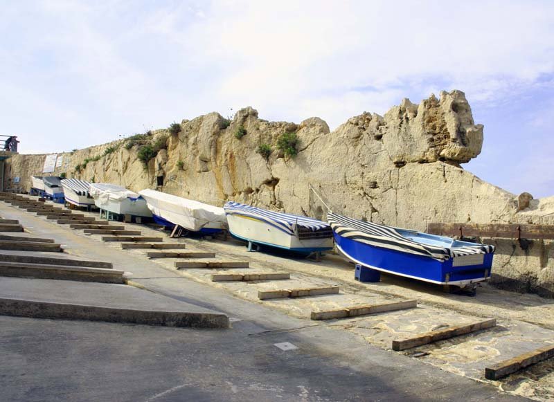 All aboard - the boats at the Blue Grotto
