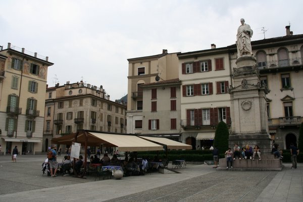 A plaza in Como