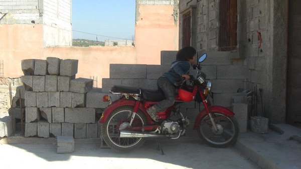 Boy on a motorbike
