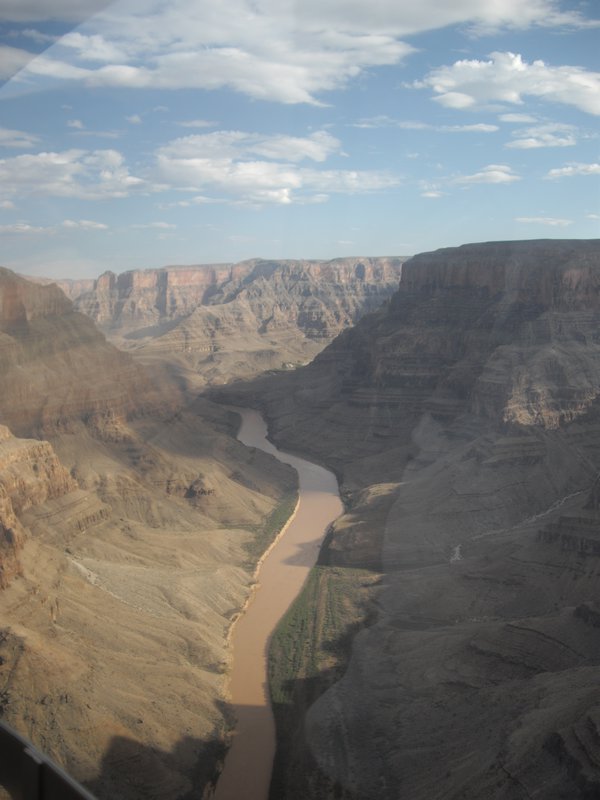 Flying into the canyon