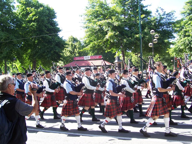 Pipe band in Christchurch
