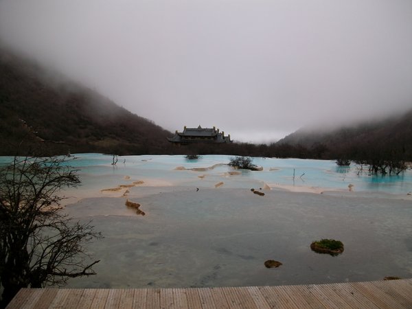 Mist over the pools