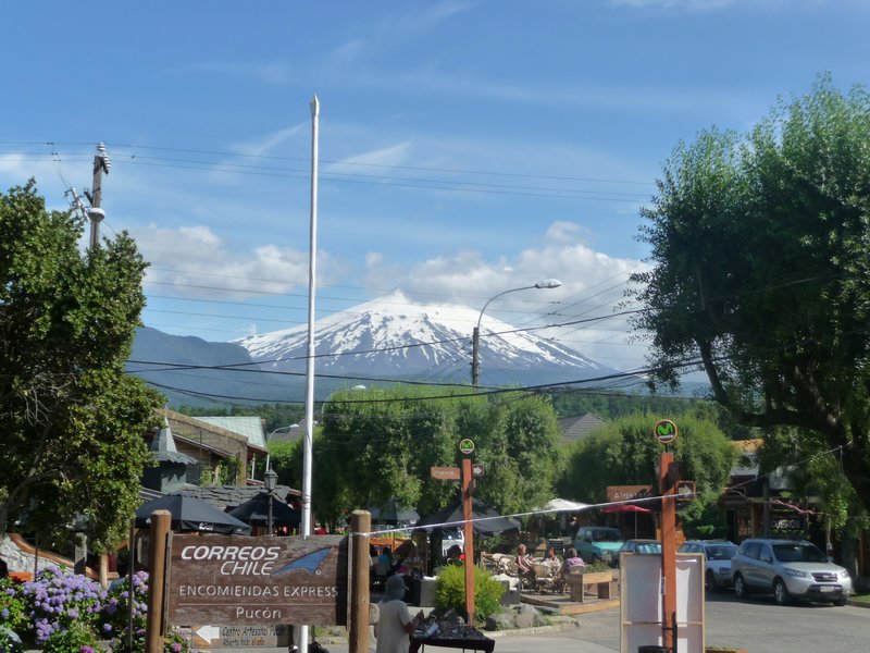 1 Volcan Villarica dominates Pucon town