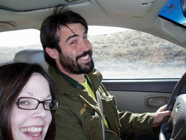 Two dorks in a car