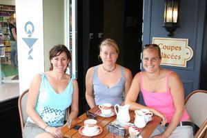 The Three Chicks Enjoying French Coffee!