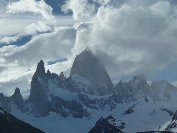 Fitz Roy escapes from the clouds