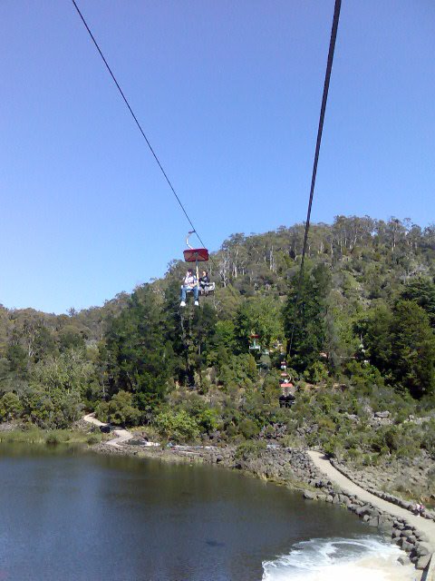 View from the chairlift in Cataract Gorge 