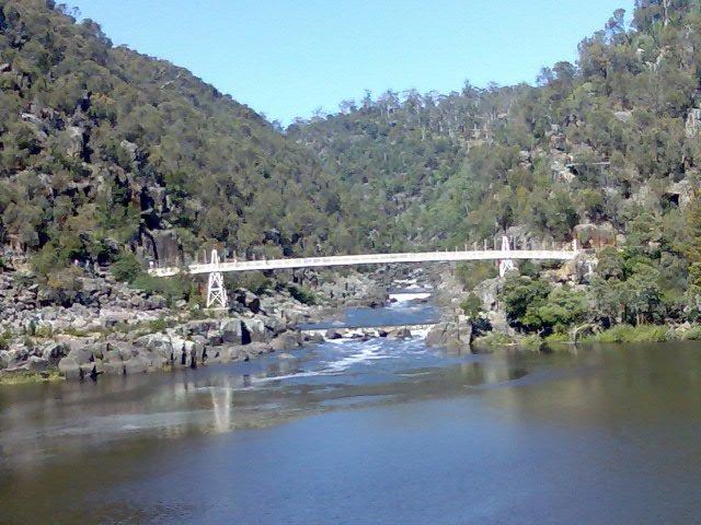 View from the chairlift in Cataract Gorge 