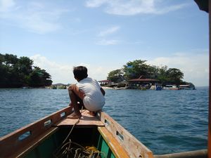 With the boat going to the Hundred Islands