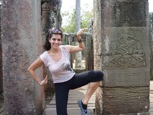 Laura with an Apsara
