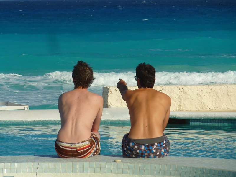 Nick and Aaron in Cancun