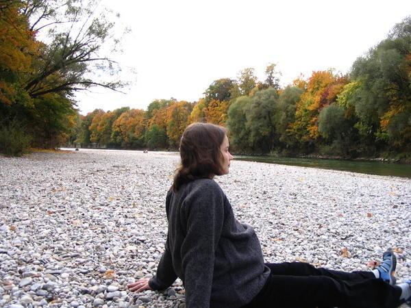 Sitting by the Isar with Kaan 