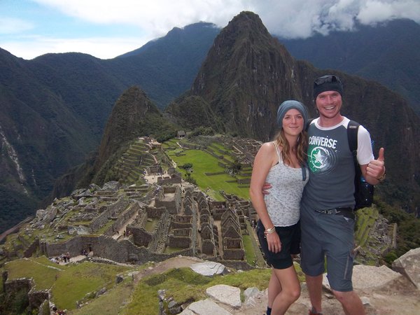 Happy at Machu Picchu